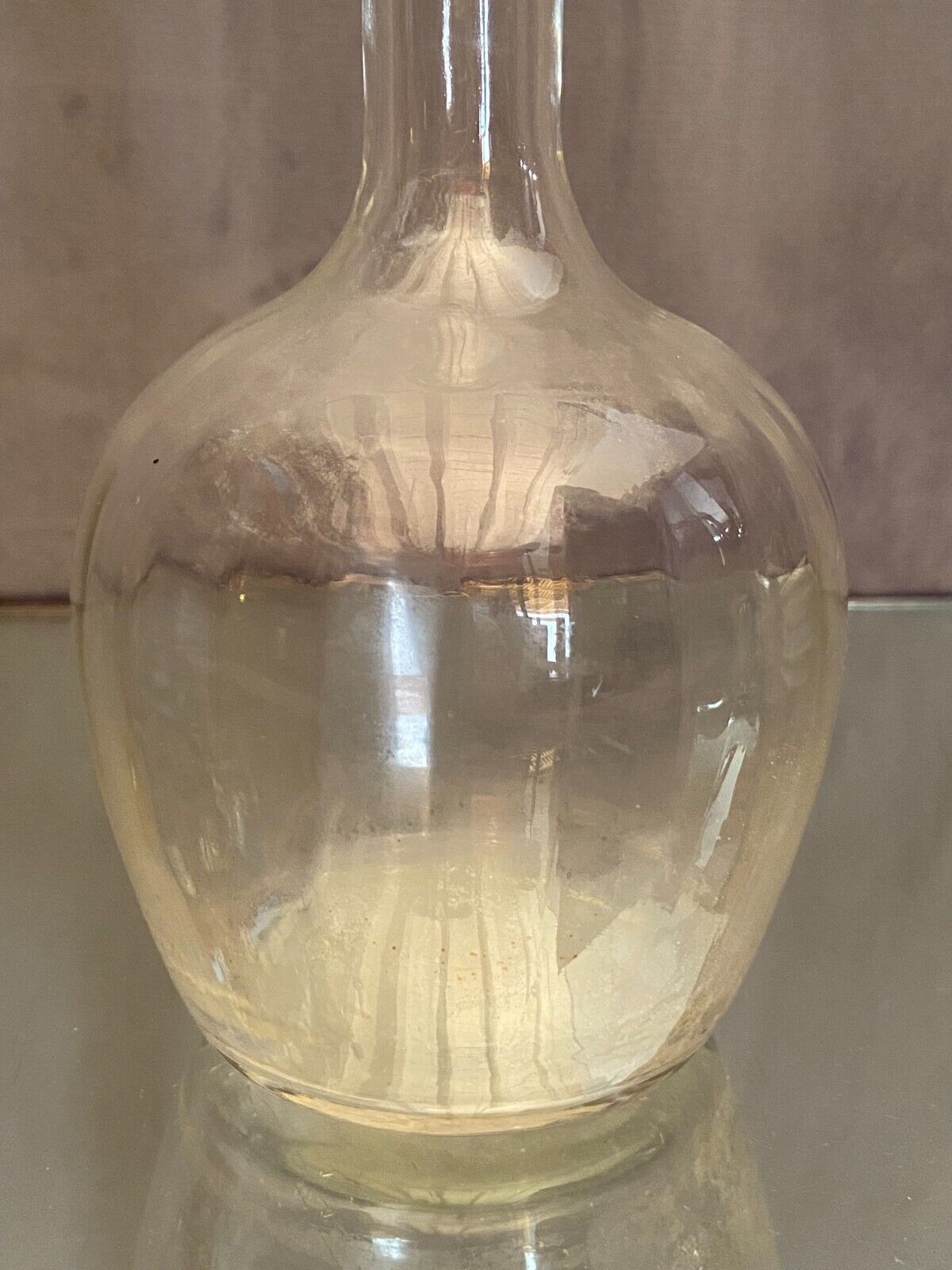 Subtly ribbed crystal carafe 19th century Napoleon III