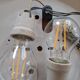 Large glass and metal wall lamp from the 50s - vintage Prisma design