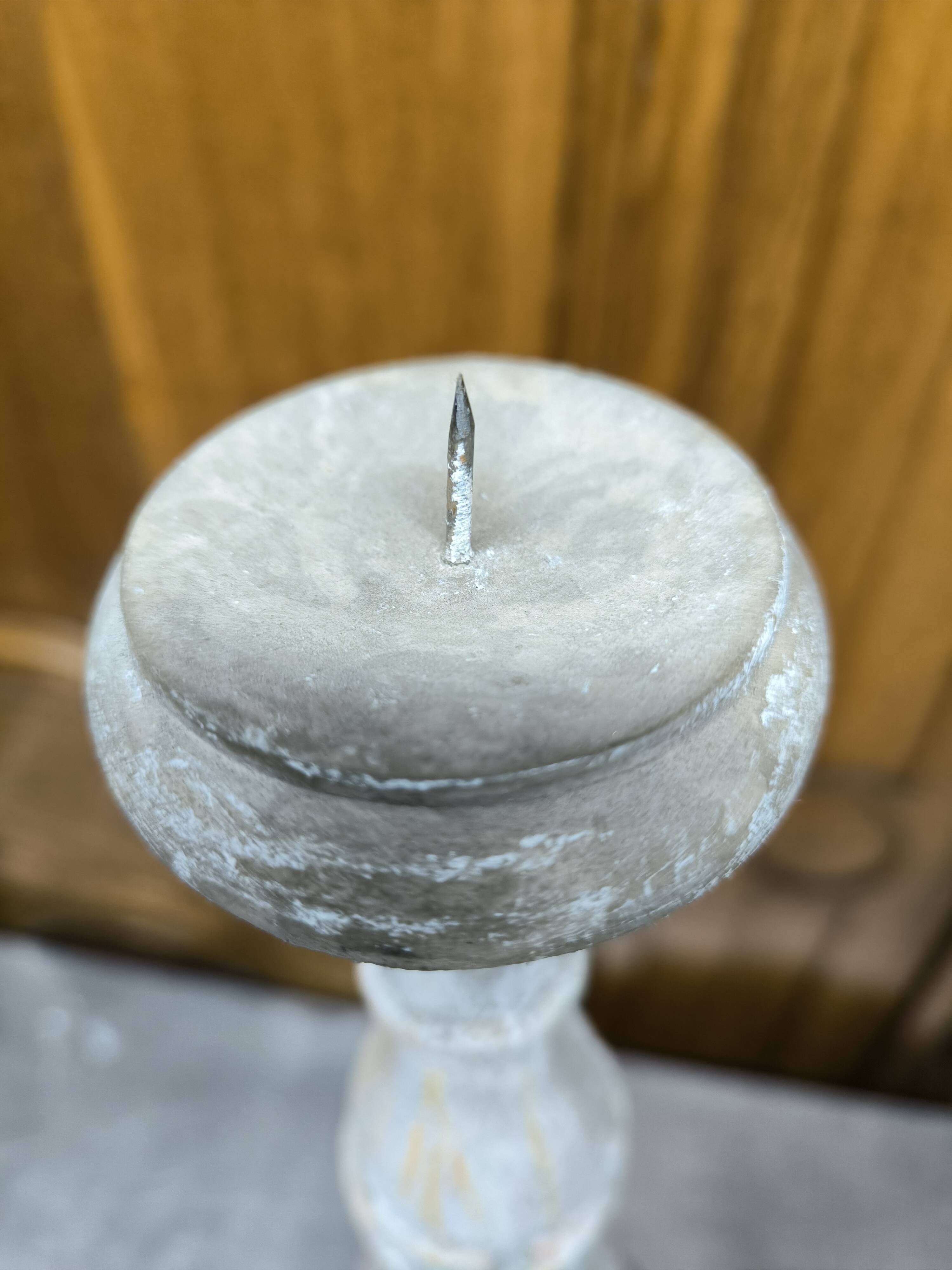 Pair of wooden candlesticks