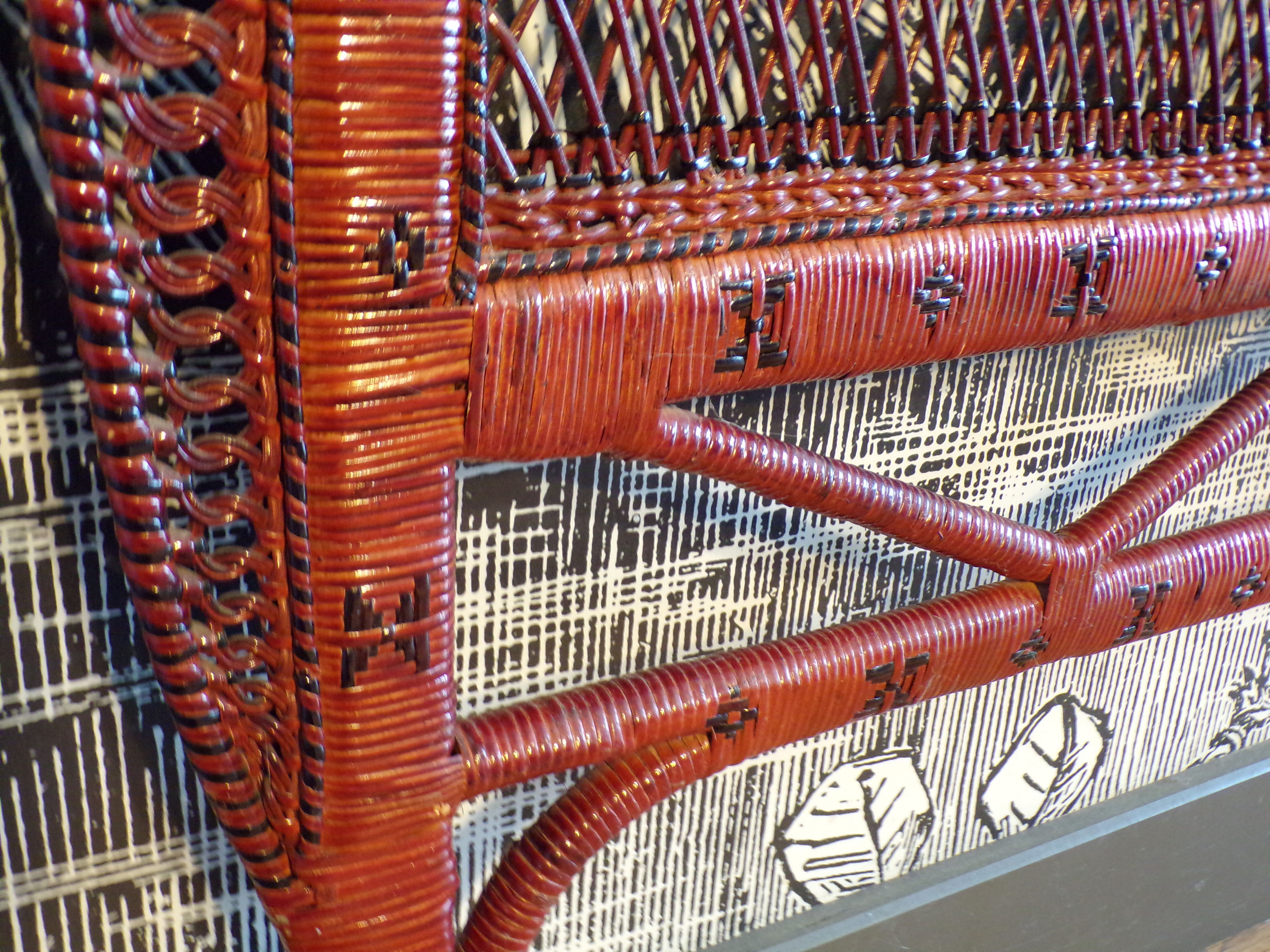 Vintage rattan headboard l=110cm