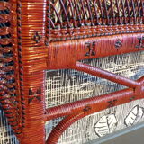 Vintage rattan headboard l=110cm