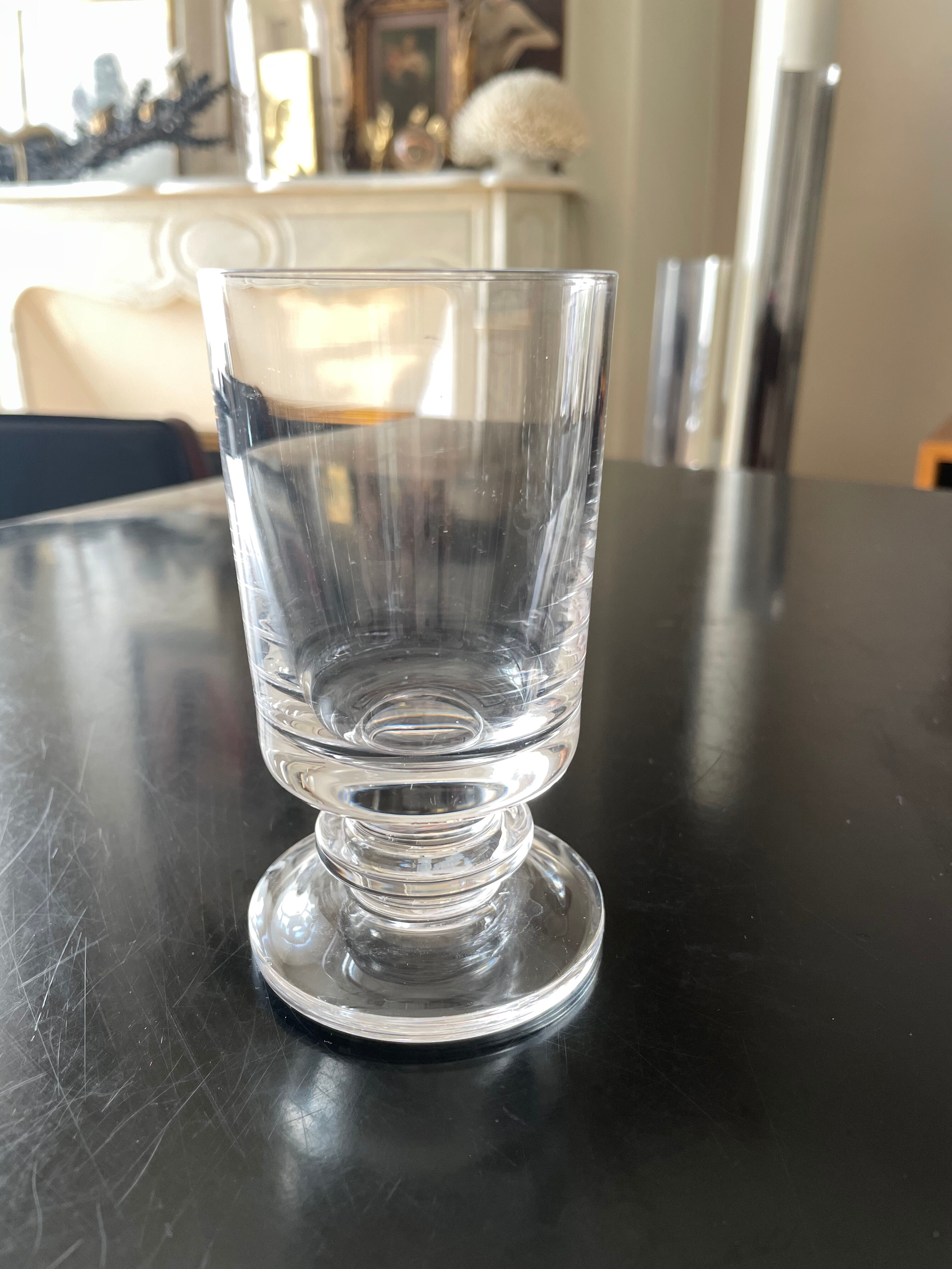 6 crystal glasses 1970s