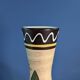 Diabolo vase West Germany MR Keramik leaves styles 70s vintage 28.5cm