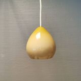 Small glass hanging lamp made at Holmegaard Glassworks Denmark in 2001.