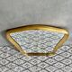 Vintage wall mirror with gold rim