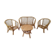 Garden furniture, chairs, seat and coffee table bamboo & rattan