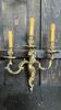 Applique murale 3 feux bronze  doré  vintage