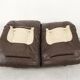 Ligne Roset Marsala - fauteuil and ottman - brown leather