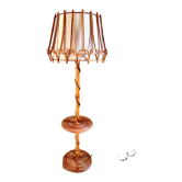 Lampadaire rotin vintage
