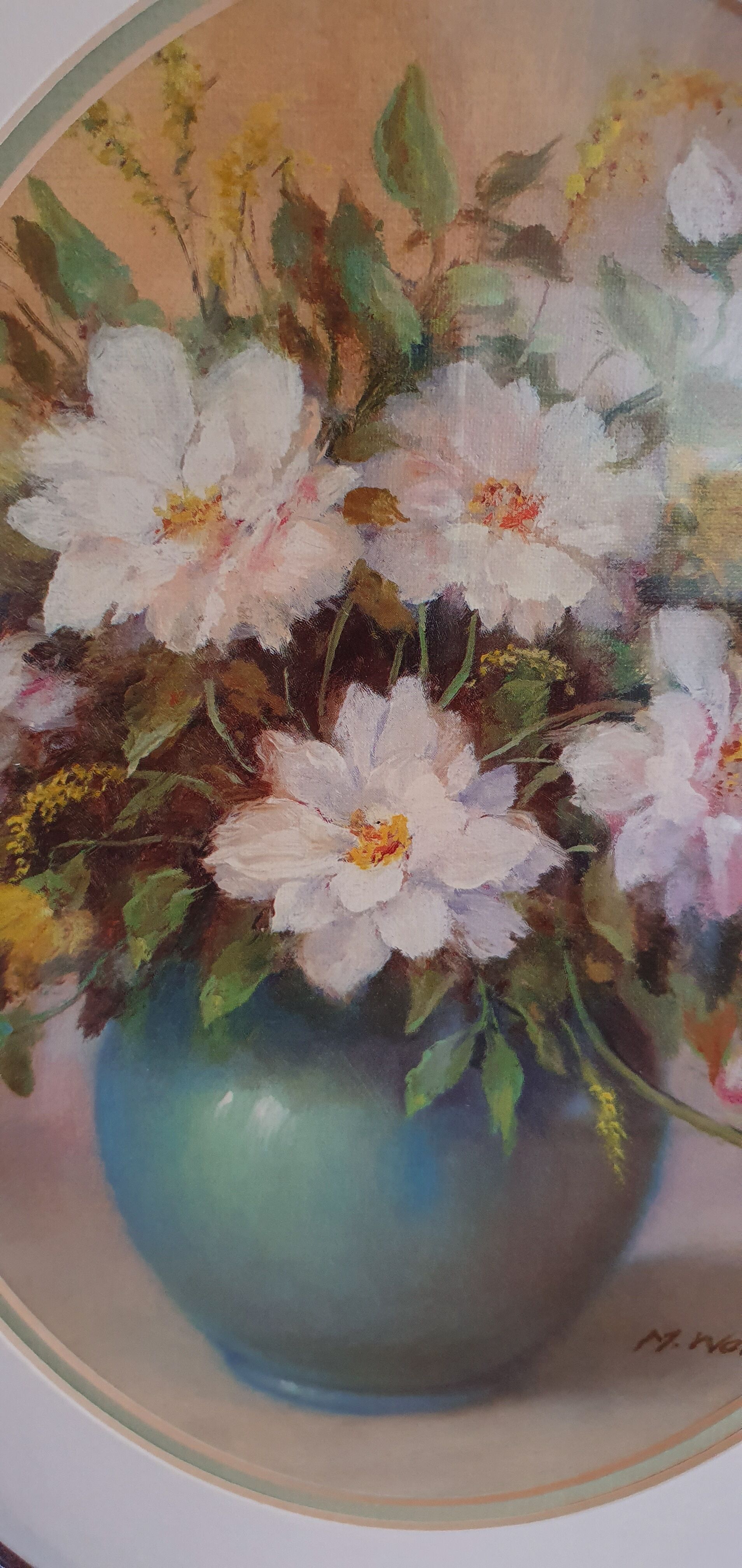 Old bouquet of flowers painting