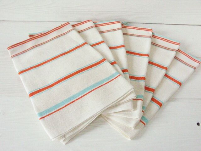 Lot 6 rags métis canvas cotton - linen