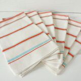 Lot 6 rags métis canvas cotton - linen