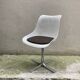 Roche Bobois tulip chair in moulded plastic with a chrome star base.