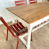 Old white farmhouse table