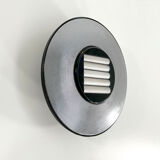 Postmodern wall lamp or ceiling lamp in metal and silver glass, 1980