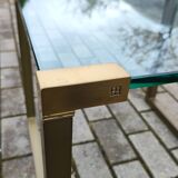 Coffee Table in Brass and Metal, 1980s