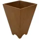 Vintage wooden planter with a minimalist, geometric design
