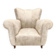 Italian Mid Century Velvet Lounge Armchair, 1950s