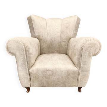 Fauteuil en velours italien des années 1950.