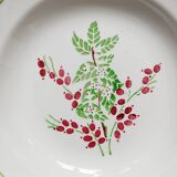 Set of 4 Lunéville KG soup plates, coffee leaves