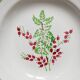 Set of 4 Lunéville KG soup plates, coffee leaves