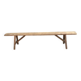 Large old farmhouse bench in raw solid oak