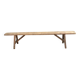 Large old farmhouse bench in raw solid oak