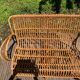 Vintage rattan lounge bench and 2 armchairs
