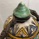 Berrada covered 62 cm amphora in faience of fez morocco