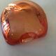 Orange Murano crystal ashtray