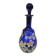 Blue liquor enamelled decanter