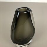 Nils Landberg 'Sommerso' smoked glass vase for Orrefors, Sweden, 1970s