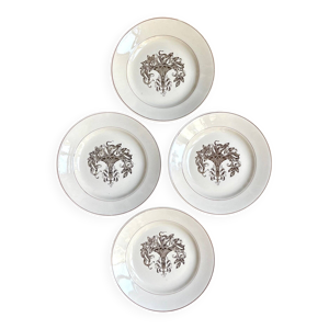 4 assiettes plates Longchamp - service