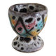 Antique Vallauris Style Ceramic Egg Cup