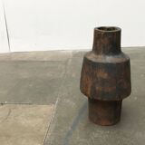 Brutalist ceramic vase in German mid-century style by Gerhard Liebenthron, 1969.