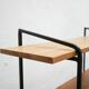 Vintage wooden and metal shelf