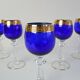 Mid Century Set of Five Stemmed Wine Glasses, 1950's.