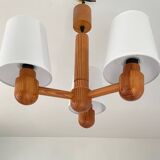 70’s Scandinavian pine wood chandelier