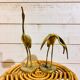 Couple d'oiseaux laiton