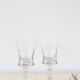 Set de 2 verres à pied, cristal ciselé, art déco