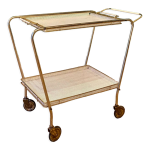 desserte vintage en laiton