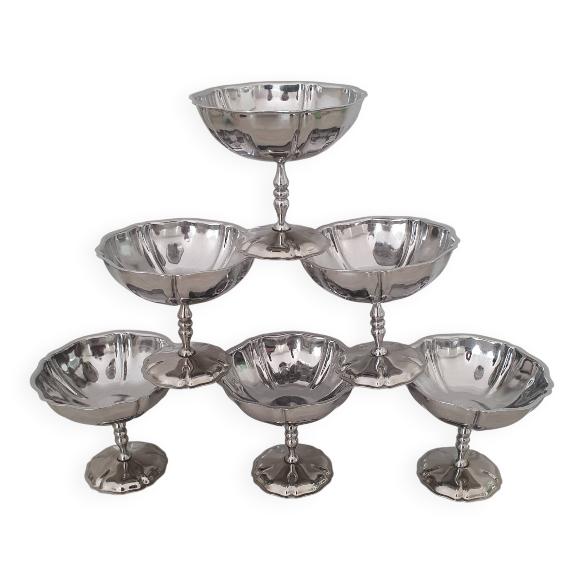 6 Stainless Steel Dessert Cups