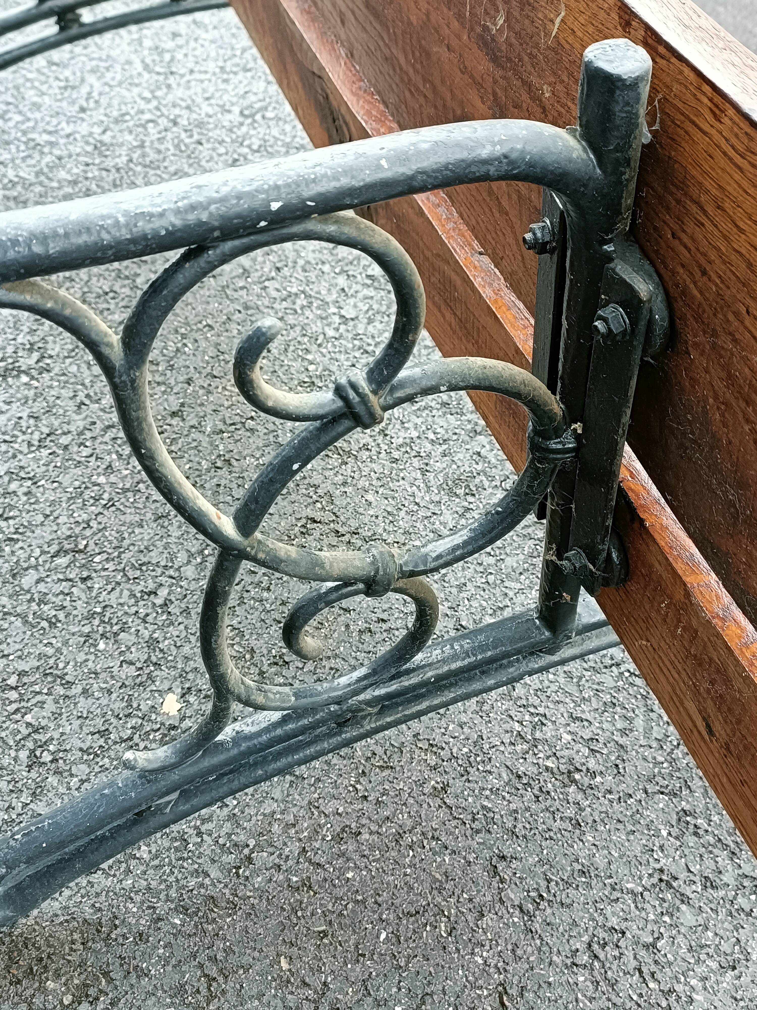Old garden bench cast iron legs