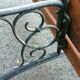 Old garden bench cast iron legs