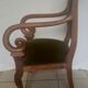 Fauteuil velours vert
