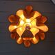 Gold metal floral wall light, 1960-70.