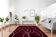 Modern Moroccan carpet dark red
