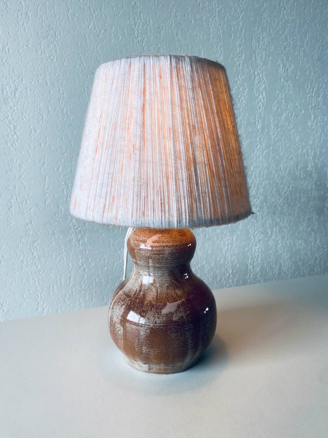 Vintage ceramic lamp signed