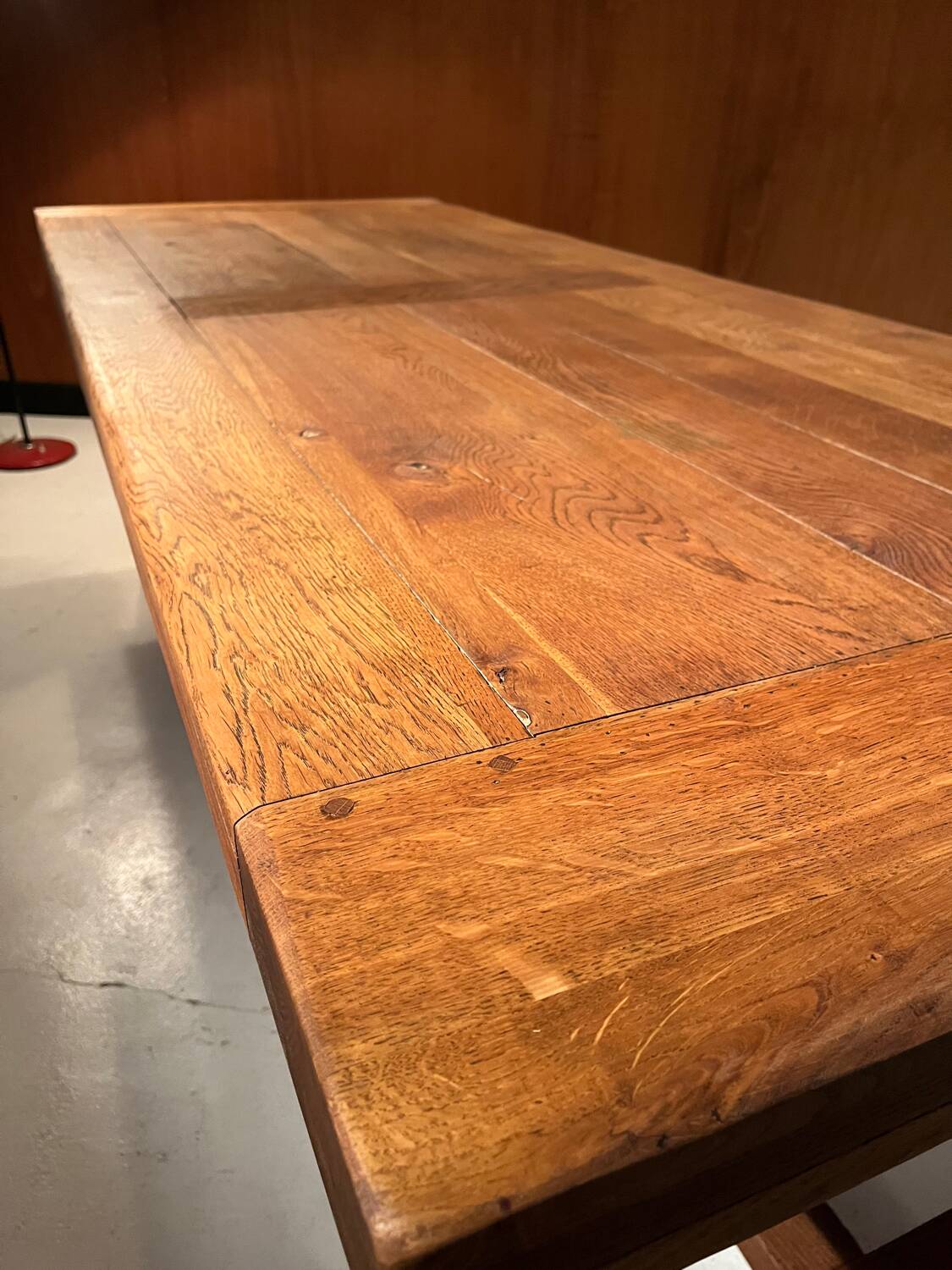 Old farmhouse table in solid oak