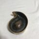 Ashtray old gilt bronze comma form vintage smoker object